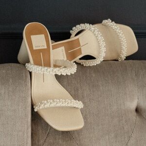Dolce Vita Noel Pearl Heels - Gently Worn